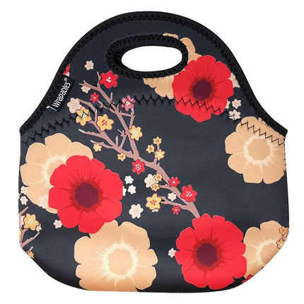 Wrapables® Insulated Neoprene Lunch Bag, Midnight Floral