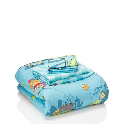Franco Comforter and Sheet Set, Microfiber, Scooby Doo, 7 Piece Full Size