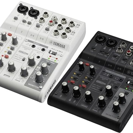 Black 6-Channel Live Streaming Mixer/USB Interface for IOS/Mac/PC