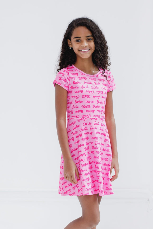 Vestidos de patinadora Barbie Girls, paquete de 2, para niñas pequeñas a grandes, rosa/negro, talla 5