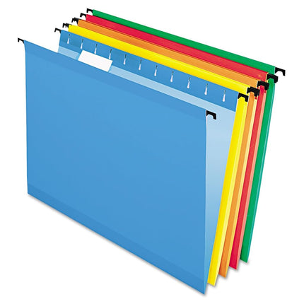 Sure Hook Hanging File Folder, Assorted (Blue, Red
