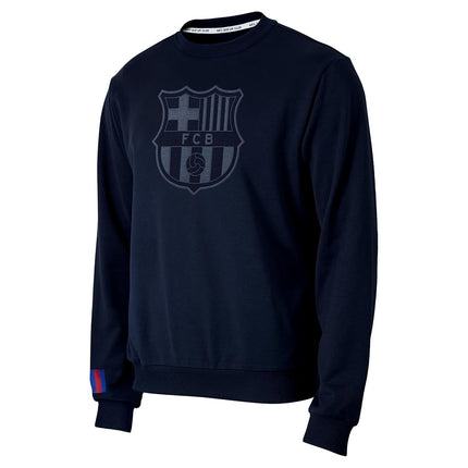 Sudadera de cuello redondo monocromática de felpa de algodón con licencia oficial de club de fútbol Icon Sports – Ropa de fútbol para hombre