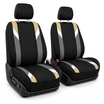FH GROUP Front Set Cloth Car Seat Covers for Low B