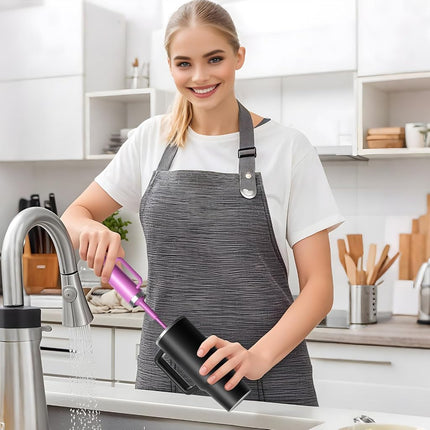 5-in-1 Long Handle Electric Bottle Brush Cleaner and Straw Cleaning Brush with Removable Brush Head, Multi-Function Rechargeable,for Stanley Cups, Baby Bottles, Pacifiers, Coffee Cups, Sports Bottles