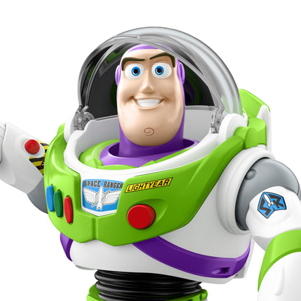 Mattel Disney and Pixar Toy Story Talking Buzz Lightyear Action Figure with Motion, Action Chop 10-inch Collectible with 30+ Sounds & Phrases, HFY34