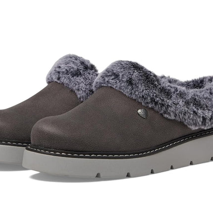 Skechers Keepsakes Women's Lite-Cozy Blend Slippers, Dark Grey, 9.5