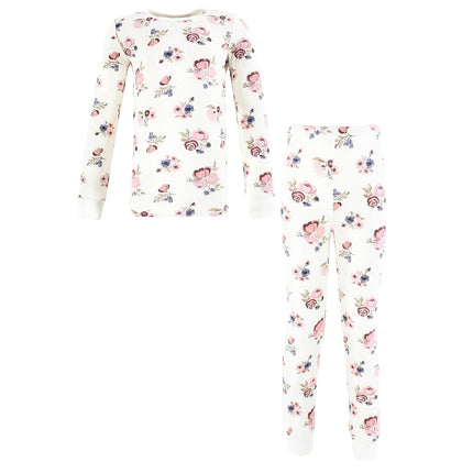 Conjunto de ropa interior larga térmica de 2 piezas Hudson Baby unisex para bebé, floral rosa polvoriento, 6 años, floral rosa polvoriento, 6 años