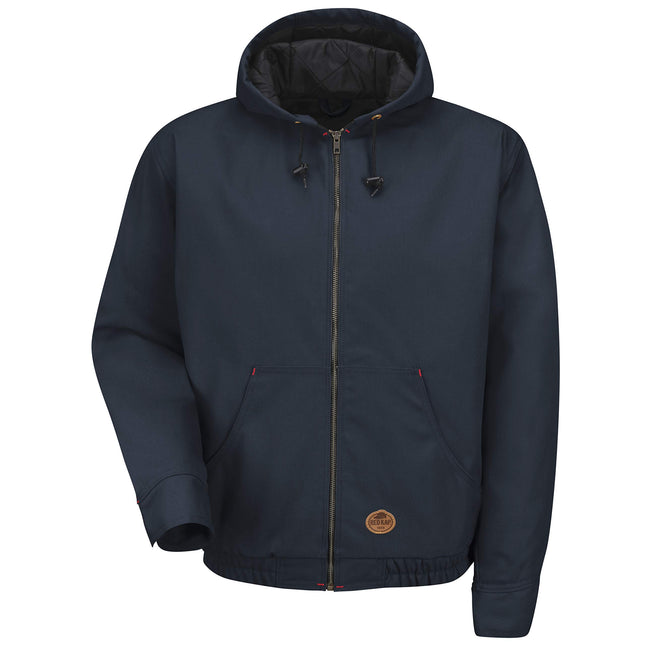 Red Kap Men's Blended Duck Zip Front Hooded Jacket