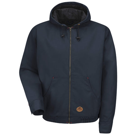 Red Kap Men's Blended Duck Zip Front Hooded Jacket
