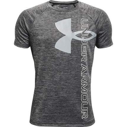 Under Armour Boys' Tech Split Logo Hybrid Short-Sl