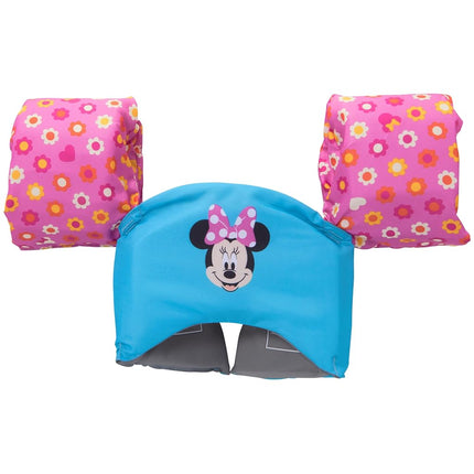 SwimWays Disney Minnie Swim Trainer, US Coast Guard Approved Life Vest Kids Swim Vest, Arm Floaties & Life Jackets for Kids 33-55 lbs, Minnie