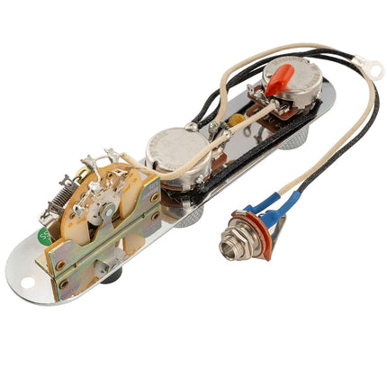 Musiclily Pro Electric Guitar Pre-wired Wiring Harness Upgrade for American Style TL with 3-Way Switch and 2A Pots, Chrome