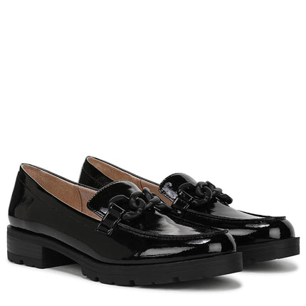 LifeStride Women's London 2 Loafers, Black Patent, 8 Wide