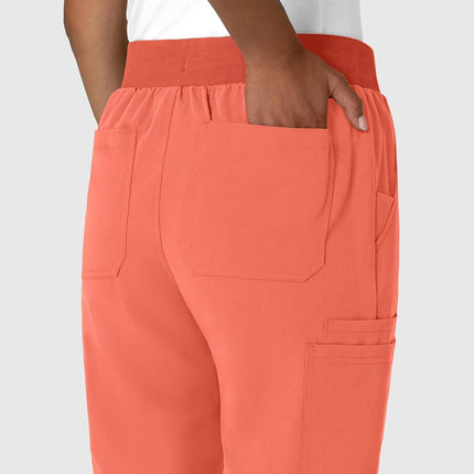 WonderWink Women's Jogger Utility Scrub Pant, Sugar Coral, Small