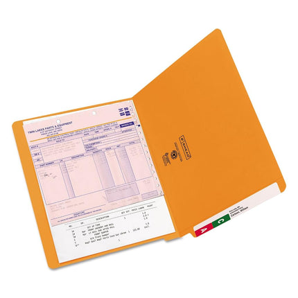 Smead End Tab Folder, Letter, Straight, 11 Point, Orange, 100 Per Box (25510)
