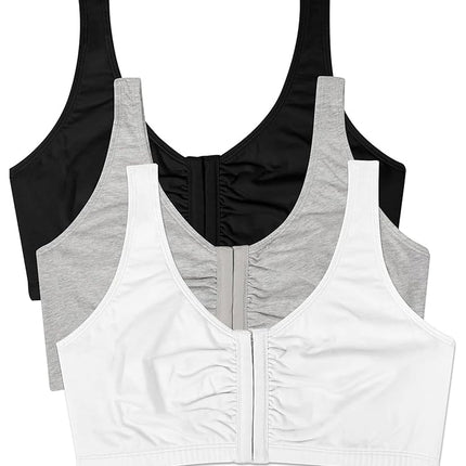 Fruit of the Loom Womens Front Close Builtup 3-Pac