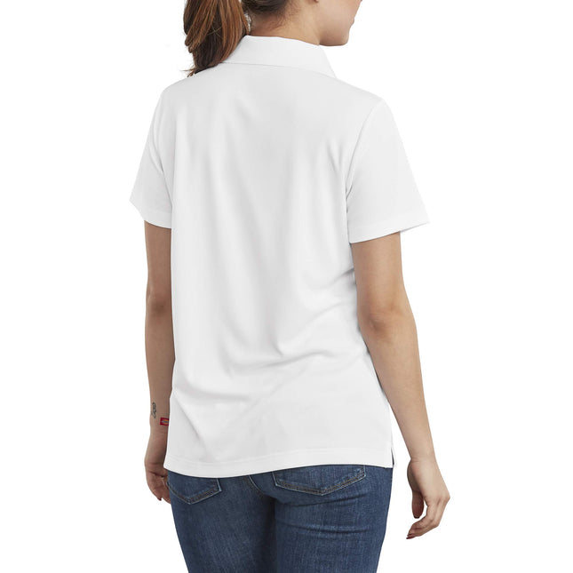 Dickies Women's Performance Polo with Silvadur, White, XXL
