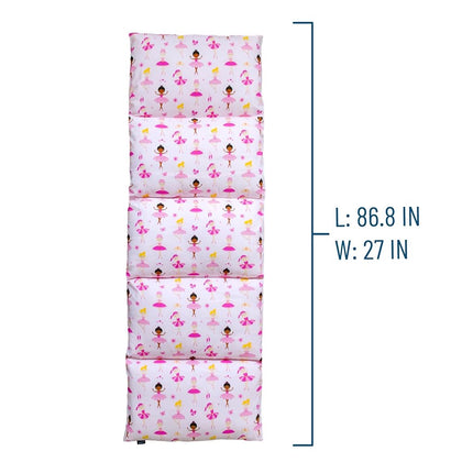 Wildkin Kids Floor Lounger – Traversin, Idéal pour les Soirées Pyjama, Convient aux Oreillers Standards – Ballerine