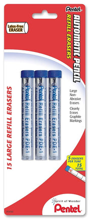 Pentel® Quicker Clicker™ Eraser Refills, Pack of 15
