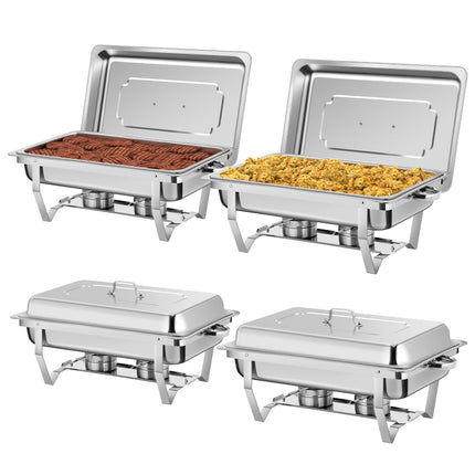 Rengue 9.5 QT Chafing Dishes, 4 Pack High Premium 