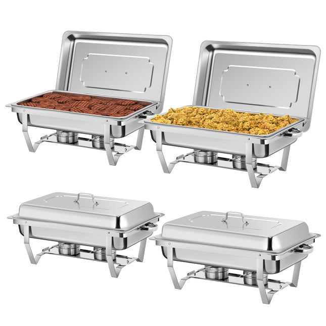 Rengue 9.5 QT Chafing Dishes, 4 Pack High Premium 