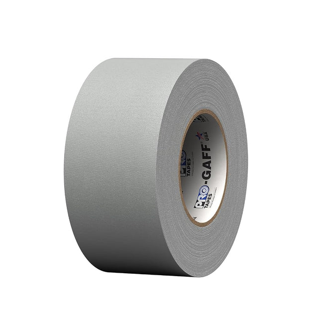 ProTapes Pro Gaff Premium Matte Cloth Gaffer's Tape with Rubber Adhesive, 11 mils Thick, 55 yds Length, 3" Width, Grey (Pack of 1)