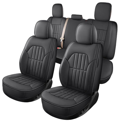 Truckiipa Dodge Ram Seat Covers Full Set, Full Coverage Luxury Car Seat Covers Waterproof Leather Protector Pickup Truck Accessories, Custom Fit for 2002-2023 Ram 1500 2500 3500 Crew Mega Cab