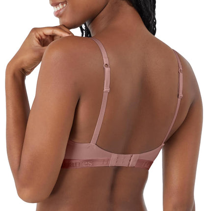 Hanes Women's Originals Ultra Supersoft String Bralette, Pullover Bra, Scoop Neckline, Opaque, Earthen Tan, M