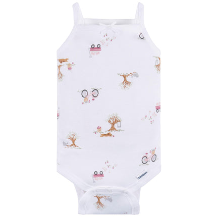 Body sin mangas multipack para bebé niña Gerber, estampado floral verde, de 0 a 3 meses