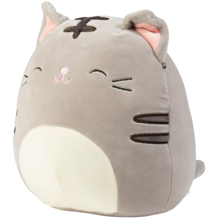 Squishmallows Chat Gris Tally de 20 cm - Peluche Officielle Jazwares - Jouet en Peluche Doux et Moelleux à Collectionner - À Ajouter à Votre Équipe - Cadeau pour Enfants, Filles et Garçons