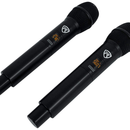 Rockville RKI65BT Interface Microphones Karaoké Sans Fil Double UHF+Bluetooth, Noir