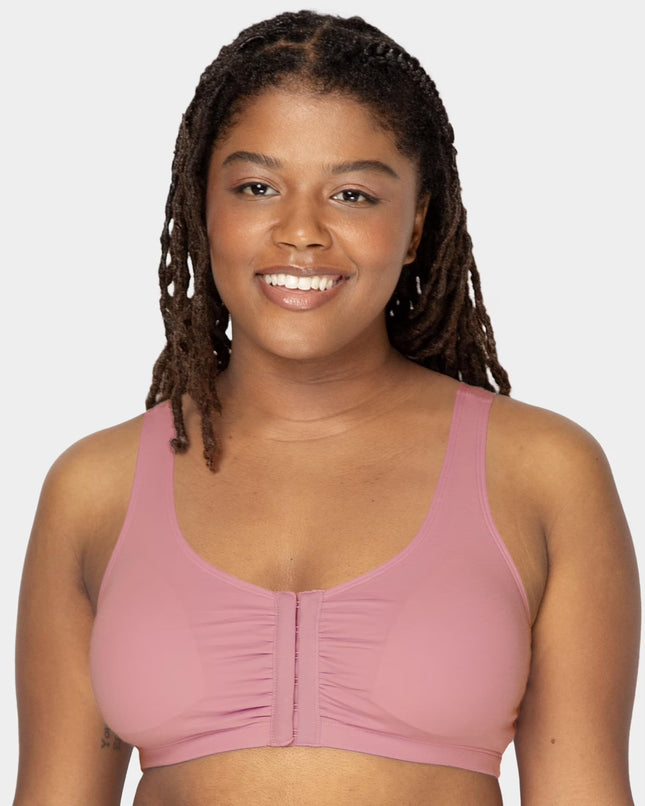Fruit of the Loom Women's Opaque Sports Bra, Dancing Rosebuds/Purple/Grey, 46