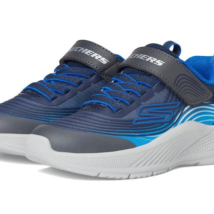 Skechers Boys' Microspec Advance Trainer, Navy, 10 UK Child