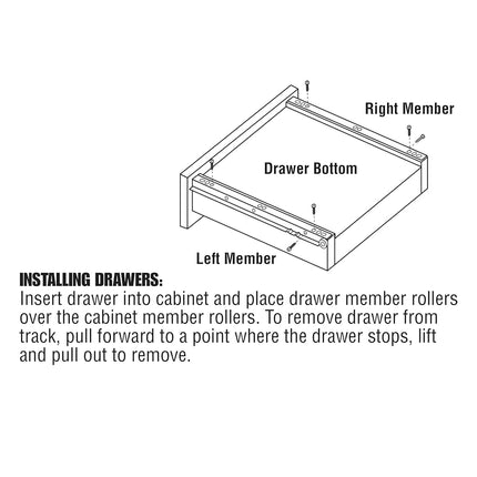 PRIME-LINE R 7211 17-3/4 in. White Painted Steel Bottom-Mount Self-Closing Drawer Slides (1-Pair)
