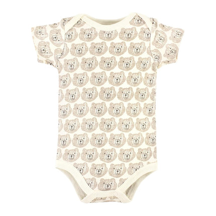 Lot de 5 grenouillères en coton Hudson Baby pour bébé unisexe, motif ours en peluche, prématuré