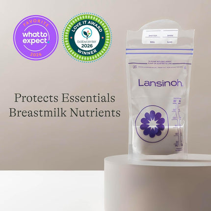 Lansinoh Breastmilk Storage Bags, 100 Count, BPA Free and BPS Free (Packaging May Vary)