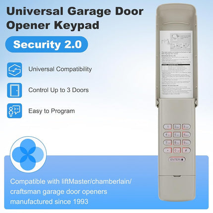 878max for liftmaster Chamberlain Craftsman Door Opener Keypad Universal, 877max 877lm 977lm 377lm 66lm G940EV-P2 CMXZDCG440