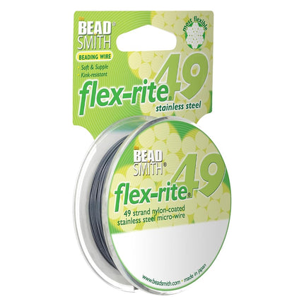 The Beadsmith Flex-Rite Beading Wire, Nylon-Coated