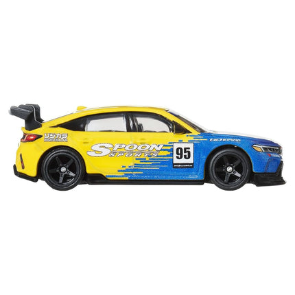 Hot Wheels Premium Honda Civic, Car Culture 2-Pack of 1:64 Scale Vehicles, Unique Pairings, Real Riders Tires, Metal/Metal Chassis, Toy for Collectors, JBL00