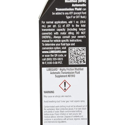 Lubegard 61910 Highly Friction Modified ATF Supplement, 10 oz.