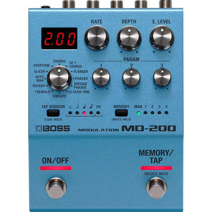 BOSS Md-200 Modulation Guitar Pedal, Sound Quality with 32-Bit Ad/Da, 32-Bit Floating Point Processing, And 96 Khz Sampling Rate