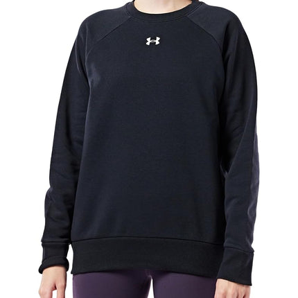 Under Armour Womens Rival Fleece Crew Black XS