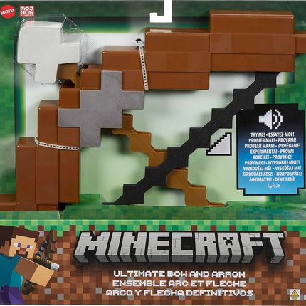 Mattel Minecraft Toys, Ultimate Bow & Arrow Set with Sounds, Kid-Sized Accessory for Pretend Play & Costumes Inspired by The Video Game