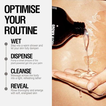 Grown Alchemist Energize Body Cleanser, Chamomile, Bergamot + Rose, 500ml