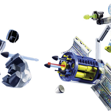 Playmobil 9490 Satélite Espacial con Láser y Cañón que Funciona, Juego Imaginativo Divertido, Sets de Juego Adecuados para Niños a Partir de 4 Años