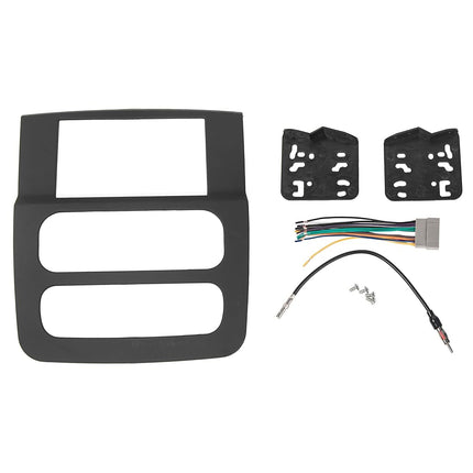 ALMULOO Double DIN Stereo Dash Installation Kit Compatible with 2002 2003 2004 2005 Dodge Ram Pickup Radio Double Din Stereo Dash Black