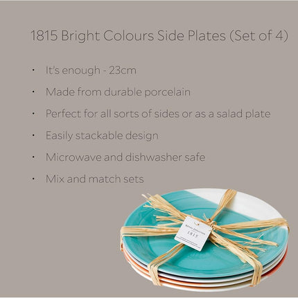 Royal Doulton 1815 Brights Side 4-Pieces Dinner Plates Set, 23 cm Size