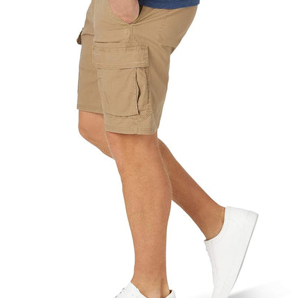 Wrangler Authentics Men's Classic Relaxed Fit Stretch Cargo Shorts, Petrified Oak, 34 UK