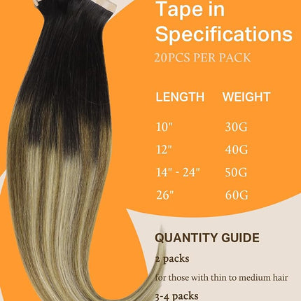 DOORES Tape in Hair Extensions Human Hair Balayage Dark Brown to Chestnut Brown and Dirty Blonde 18 Inch 50g 20pcs Real Natural Hair Extensions Tape in Remy Skin Weft Hair Extensions