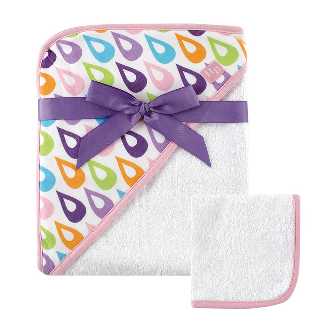 Hudson Baby Woven Hooded Towel and Washcloth Set, 